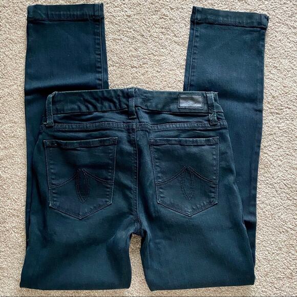 Level 99 Lily Crop Skinny Straight Black Denim Size 26 - Picture 7 of 9